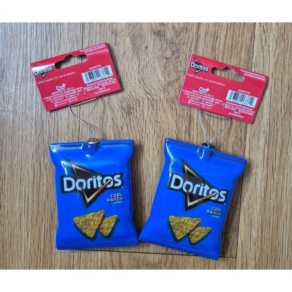 Blue Doritos Cool Ranch Christmas Tree Ornament Ruz 2024 2x‎